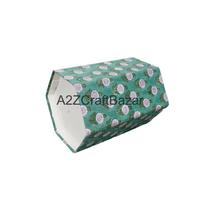 Poubelle hexagonale pliable à ouverture supérieure en carton de papier de coton écologique indien, faite à la main, élégante, avec motifs imprimés DIY