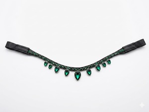 Bandeau de tête en cuir pour cheval, orné de cristaux Swarovski, vente en gros, fabricant, taille personnalisable, produit très demandé - Product Image 1