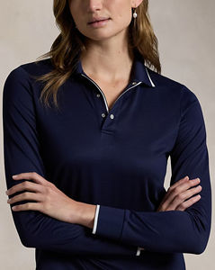 Polo de manga corta con cremallera de 1/4, 230 g/m², 100 % algodón, de alta calidad, ODM/OEM, con logotipo, informal, para golf, para mujer. - Product Image 2