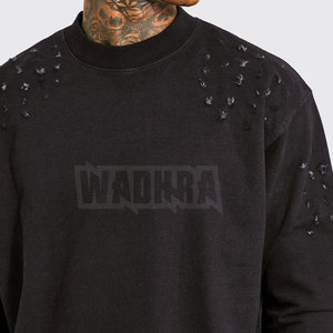 Long Sleeve <b>Pullover</b> <b>Men</b> Breathable Sweatshirts Cotton Blended Clothing Pakistan Manufacturer Sweatshirts - Product Image 3