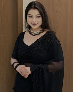 Voiles tissés à la main de qualité supérieure en faux georgette, style sari traditionnel, avec perles gaufrées sur toute la surface, séchage rapide, protection solaire, toutes saisons, pour femmes - Product Image 5