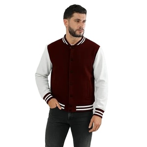 Chaqueta Universitaria de Lana Cálida de Invierno Personalizada al por Mayor, Chaqueta Universitaria con Letras Bordadas en Chenilla de Alta Calidad - Product Image 5