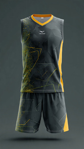 เสื้อฟุตบอลคอวี 100% โพลีเอสเตอร์ ชุดฝึกซ้อม ชุดเน็ตบอลพิมพ์ลาย ชุดฟุตบอลแบบไม่มีแขน OEM แบบซับลิเมชั่น - Product Image 3