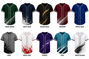 Camiseta de Béisbol de Manga Corta para Hombre, Personalizable, Negra y Blanca, de Poliéster Transpirable - Product Image 2