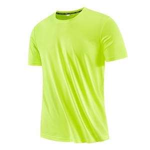 Custom Design <b>Men's</b> Sportswear Quick Dry Gym Running T-<b>Shirt</b> Breathable Micro Mesh Short-Sleeve <b>Collarless</b> - Product Image 1