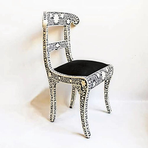 Silla de Salón Moderna con Incrustaciones de Hueso, Ecológica, para Uso en Dormitorios de Hotel, Diseño Personalizado, Muebles Hechos a Mano, Artesanía Natural - Product Image 6