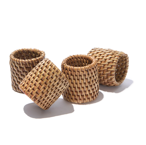 Anneaux de serviette en rotin, best-seller pour l'organisation de table, style bohème, décoration de table simple, prix de gros. - Product Image 3