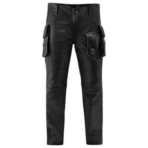 กางเกงหนังสไตล์โดดเด่นสำหรับผู้ชาย - Product Image 1