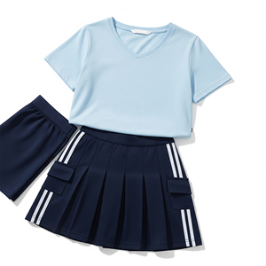 Ensemble de sport à séchage rapide pour filles pour l'été Tennis pour enfants Badminton Vêtements de course pour uniformes de sport - Product Image 4
