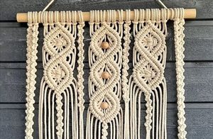 MORE Décoration murale en macramé bohème indien en coton tissé à la main pour chambre à coucher, couloir, chambres d'enfants et d'adolescents, toutes occasions - Product Image 2