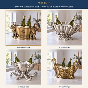Seau à glace éléphant en laiton antique fait main, refroidisseur à vin en laiton moulé, bac à boissons éléphant indien, décoration de bar de luxe - Product Image 3