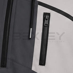 Túnica Técnica con Capucha para Hombre, Personalizada, con Cierre de Media Cremallera, Diseño Moderno de Manga Larga, Panel en Contraste, Servicio OEM ODM - Product Image 5