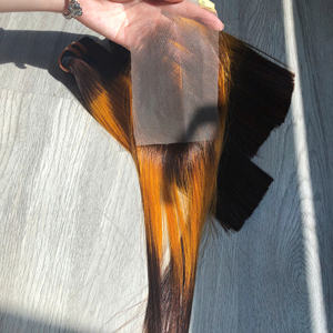 Ensemble vierge vietnamienne Super Double dessiné faisant perruque 12 pouces de haute qualité 3 tons de couleur - Product Image 4