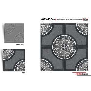 Carreaux de sol extérieurs en porcelaine numérique couleur ivoire terre cuite, résistants à l'usure et imperméables, tailles 300x300mm et 400x400mm - Product Image 3