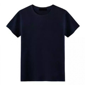 Camisetas de cuello redondo para hombre, talla grande, lisas, de algodón suave, informales, de manga corta - Product Image 1