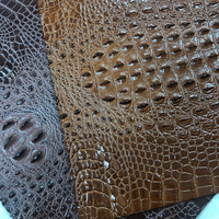 Kulit Buaya Aligator Tekstur Butiran 0.7MM Tebal Anti Pil, Bahan Kulit untuk Pakaian, Sepatu, Tas, Sofa, Koper, Sabuk, Furnitur