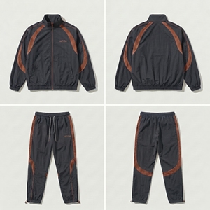 Vintage Color Block Winter Casual <b>Track</b> Suit <b>Men</b> Spandex/Cotton Windbreaker 2 Piece Set Custom Logo Streetwear Sports <b>Jacket</b> - Product Image 6