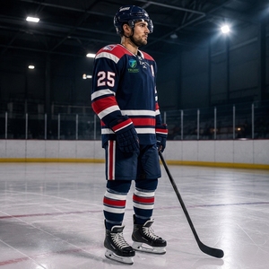 Wholesale Custom <b>Green</b> <b>Black</b> Ice Hockey Uniform Set OEM Service Heat-Transfer 100% Polyester Waterproof Breathable Quick Dry - Product Image 4