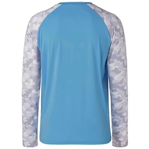 เสื้อตกปลาแขนยาวผู้ชาย UPF 50 ป้องกันแสงแดด ปรับแต่งโลโก้ได้ พิมพ์ลายแบบ Sublimation ผ้า Spandex/Polyester ต้านเชื้อแบคทีเรีย - Product Image 5