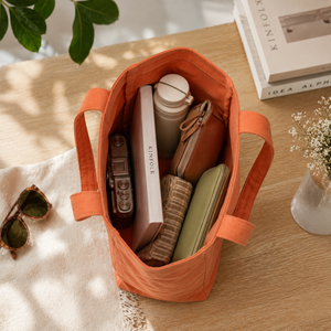 Sac fourre-tout en toile de coton premium pour femme, avec doubles poignées d'épaule, poche avant, réutilisable, écologique, léger, durable, pour tous les jours - Product Image 2