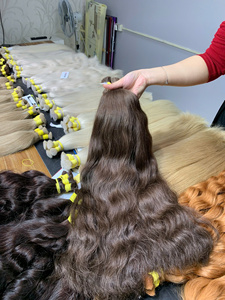 Luxury Quality 100g Bulk Virgin Human Hair Extensions Natural Wave in 30 Inches Brown Colors Double Drawn Ends Silky No Shedding - Product Image 4