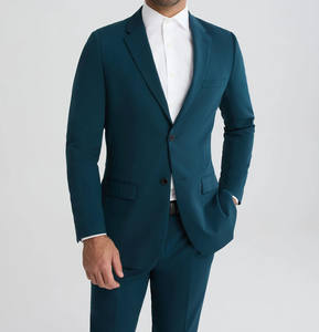 Costume formel pour homme de couleur turquoise, fabriqué au Pakistan, sur mesure, élégant et moderne, coupe ajustée, costume 2 pièces pour mariage - Product Image 6