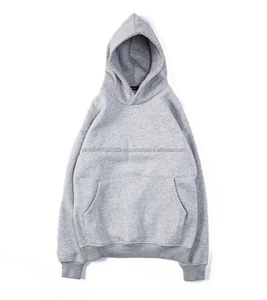 500 gsm haute qualité pull à capuche coton boxy blanc plaine pull à capuche fabricant recadrée goutte épaule hommes à capuche - Product Image 3