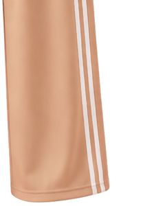 Manufacturer Custom Beige Wide Leg <b>Track</b> Pants With White Side Stripes Women Casual Loose Fit Elastic Waist Streetwear Jogger - Product Image 4