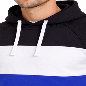 Sweat à capuche pour homme avec empiècements contrastants, poche kangourou, coupe décontractée, personnalisable OEM - Product Image 4
