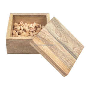 Boîte de rangement décorative en bois poli avec étui organisateur de noix à couvercle pour souvenirs de remise des diplômes et affichage décoratif - Product Image 4