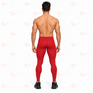 Collants de compression pour hommes, cyclisme, performance flexible, écologiques, séchage rapide, respirants, spandex/polyester, longueur intégrale - Product Image 4