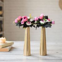 Vas Bulat Kuningan Tempa Modern untuk Dekorasi Meja, Pajangan Bunga, Dekorasi Rumah, Centerpiece Pernikahan, Laris Manis