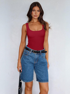 ชุดกระชับสัดส่วนพลัสไซส์ ระบายอากาศได้ดี บอดี้สูทแบบร่อง ช่วยเก็บหน้าท้อง คอกว้าง แขนกุด กระชับรูปร่าง เสื้อทรงพื้นฐาน - Product Image 4