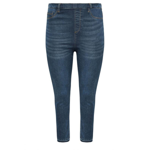 Jeggings décontractés taille haute pour femmes, respirants, coupe skinny, avec logo, grandes tailles, en denim stretch délavé, pantalon crayon coloré en coton - Product Image 5
