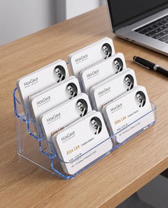 ที่ใส่นามบัตรอะคริลิกใสทันสมัยสำหรับรีโมทเคาน์เตอร์6ช่องสามารถใส่การ์ดได้สูงสุด300ใบ1แพ็ค - Product Image 6