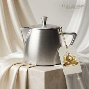 Moroccan Style Silver Teapot Ornate Embossed <b>Metal</b> Tea Pot Traditional <b>Kettle</b> Moroccan Style Silver Teapot Ornate Embossed <b>Metal</b> - Product Image 2