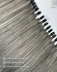 Vente en gros de cheveux vierges vietnamiens 100% de qualité supérieure Lexhair Factory, 100g, couleur sel et poivre, en vrac - Product Image 2
