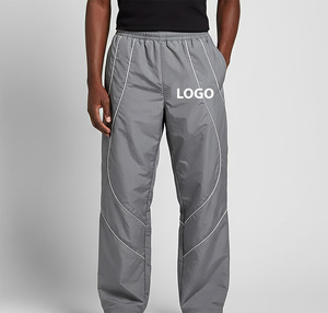 Pantalon de survêtement ample et oversize de qualité supérieure pour homme, avec logo brodé, cordon de serrage, coupe large, style streetwear, en toile épaisse - Product Image 3