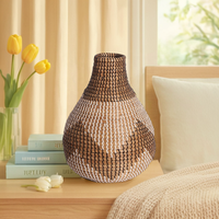 Tendance du moment : Vases en rotin et PP, modernes, élégants, écologiques, personnalisables, de haute qualité, style américain, pots à fleurs et jardinières pour la maison