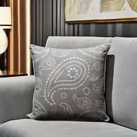 Housse de coussin carrée en coton biologique tissé moderne super douce 40x40cm, motif imprimé, écologique, antibactérienne, décoration intérieure