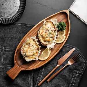 Bandeja de Servir de Madera de Acacia de Primera Calidad, Ecológica, Estilo Moderno, Multifuncional, Plato para Sushi, Bandeja para Té y Aperitivos - Product Image 6