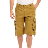 Pantalones Cortos Cargo de Lona para Hombre, Estilo Veraniego, para la Playa, con Múltiples Bolsillos, de Secado Rápido, Transpirables, 100% Algodón, Impermeables, Casuales, Estilo Urbano