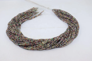 Cuentas Sueltas de Zafiro Natural Multicolor, Forma Redonda Facetada, 3 mm, 16 Pulgadas, para la Elaboración de Joyas - Product Image 2