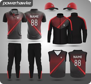Tenue de sport de cricket Prohawke de haute qualité, ensemble complet comprenant un maillot et un pantalon avec logo du nom de l'équipe et options de taille - Product Image 5