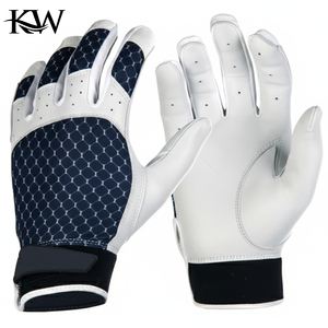 ถุงมือเบสบอลหนังแท้พิมพ์โลโก้ได้ คุณภาพพรีเมียม สำหรับนักกีฬา ระบายอากาศได้ดี กันน้ำ  แบบนิ้วแยก - Product Image 1