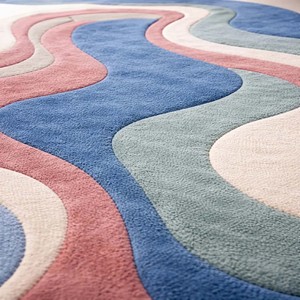 Tapis abstrait en laine, tapis moderne de luxe tufté à la main, tapis design, tapis de luxe pour la maison, pour salon, chambre à coucher, décoration intérieure - Product Image 6