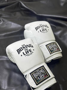 Guantes de Boxeo Personalizados No Boxing No Life, Guantes de Boxeo de Piel de Alta Calidad para Sparring, con Cierre de Velcro - Product Image 2