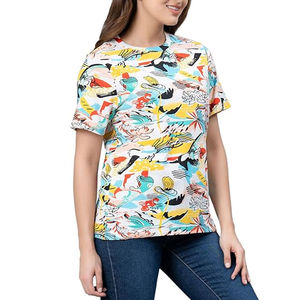 Camiseta de Manga Corta para Mujer, Personalizada, 100% Poliéster, Impresión por Sublimación Digital, Alta Calidad, Secado Rápido, Transpirable - Product Image 3