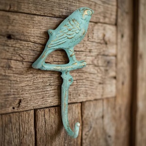 Rustic Bird Wall <b>Hook</b> Cast Iron Waterproof Eco-Friendly Antique Style Animal Pattern Single <b>Hook</b> for Clothing - Product Image 1