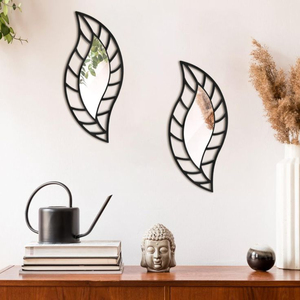 Modern Geometric Black Metal <b>Frame</b> Wall <b>Mirror</b> Rectangular Decorative <b>Mirror</b> for Living Room Bedroom & Entryway Home Decor - Product Image 5